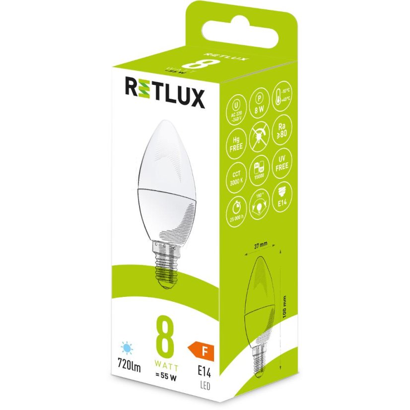 LED žárovka candle Retlux RLL 431