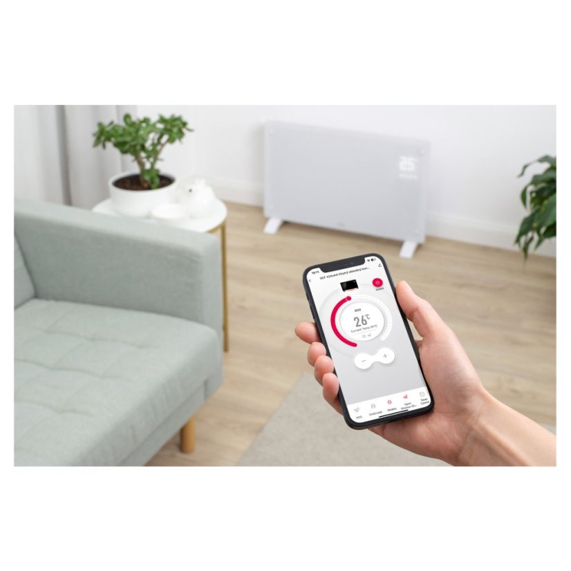 Chytrý skleněný konvektor Sencor SCF 4240WH