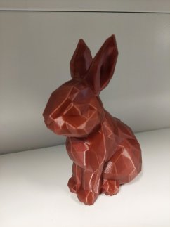 Velikonoční zajíc PETG měděný polygon