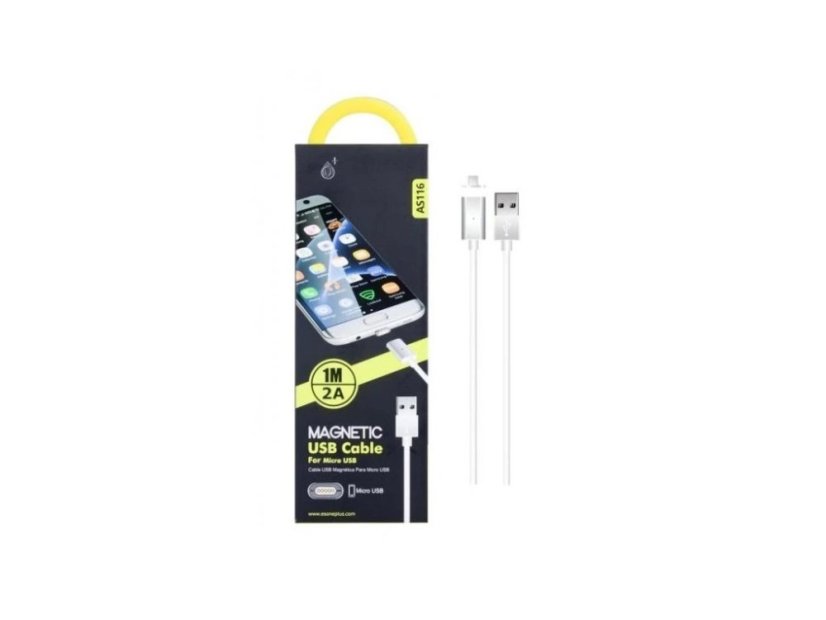 7198 nabijeci kabel plus microusb magneticky as116 bily