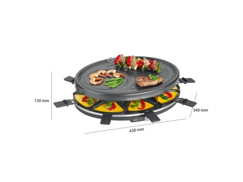 803 5 clatronic rg 3517 raclette gril rozmery