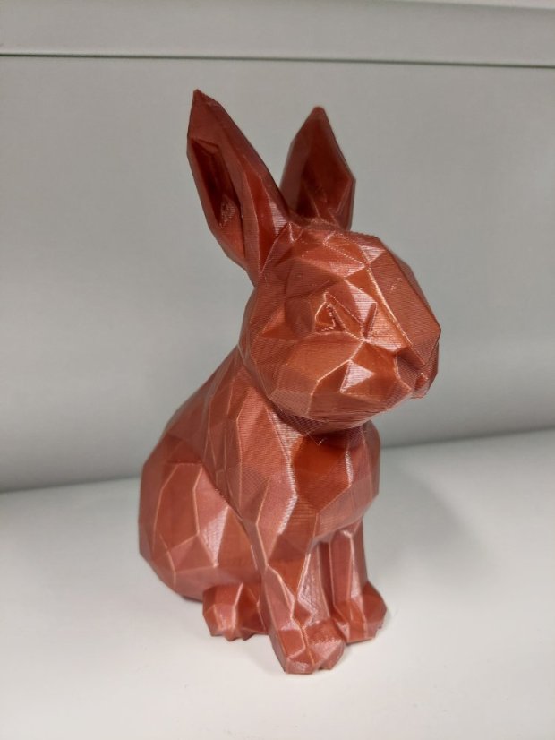 Velikonoční zajíc PETG měděný polygon